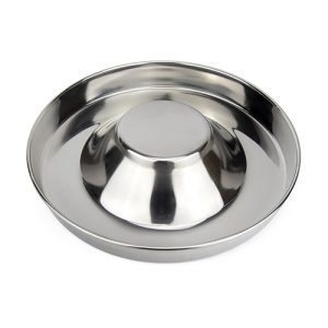 Stainless Steel Puppy Saucer Bowl - 28cm