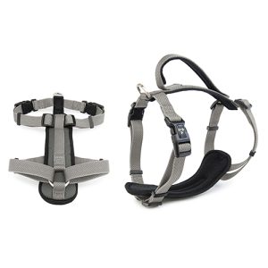 Premium Sport Dog Harness with Safety Handle - XL - Silver