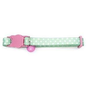 Cat Collar - Dots - Green