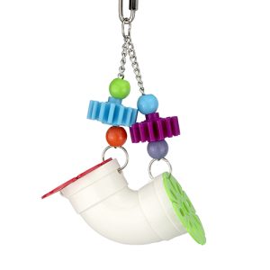 Bird Toy - Interactive - Foraging Hanging Pipe 25cm