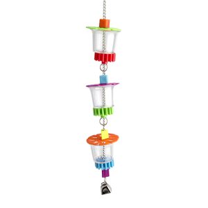 Bird Toy - Interactive - Foraging 4 Cups With Beads