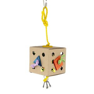 Bird Toy Destructive - Activity Box with Bell - 7.5cm