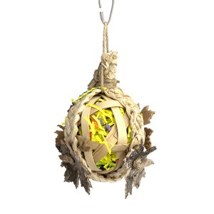 Bird Toy - Naturals - Foraging Ball With Leaves