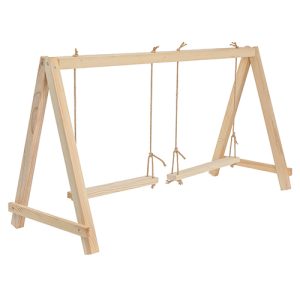 Chicken Playground - Wooden Double Swing