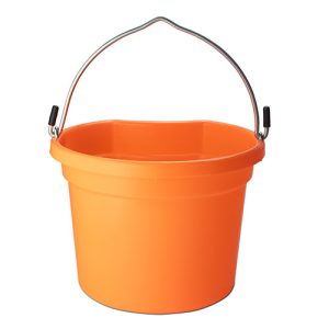 Flat Back Buckets - 8 Litre - Orange