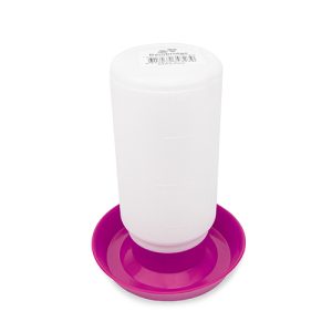 Poultry Drinker - Straight - 1 Litre - Pink