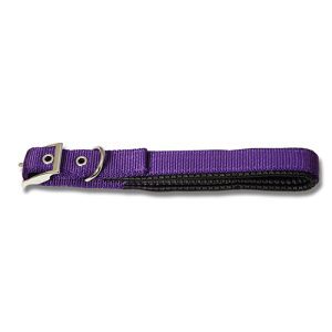 Dog Collar Webbing - Padded 45cm Purple