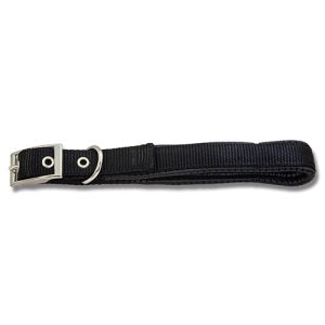 Dog Collar Webbing - Padded 40cm Black