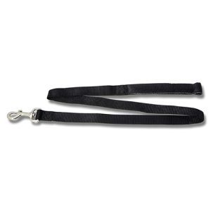 Dog Lead Webbed with Padded Handle (120cm x 25mm) Black
