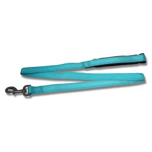 Dog Lead Webbing Reflective Strips - 120cm x 25mm Aqua