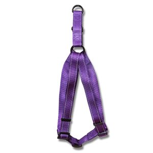 Harness Webbed Adjustable w Reflective Strips 30-50cm Purple