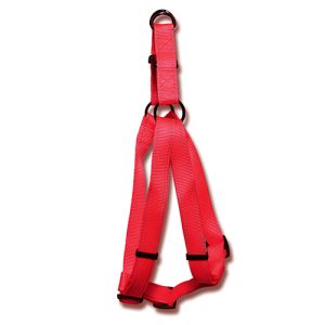Harness Webbed Adjustable w Reflective Strips 30-50cm Red