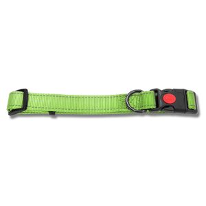 Dog Collar Webbing Reflective Strips 35-60cm Green