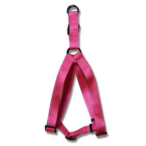 Harness Webbed Adjustable w Reflective Strips 70-90cm Pink