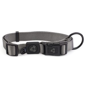 Nylon Dog Collar Premium - Medium Grey