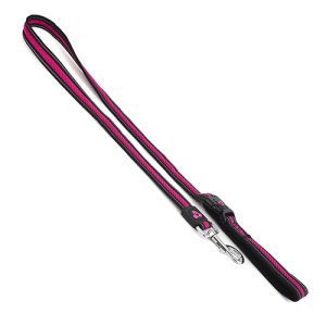 Double Layer Reflective Mesh Cafe Lead - 2.5cm x 120cm Pink