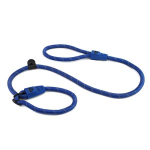 Reflective Rope Dog Lead Slip and Stopper (13mm x 120cm) Blue
