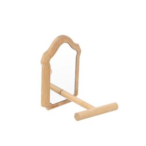 Bird Toy Perch - Wooden Mirror