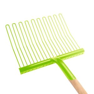 Rubber Mat. Fork Metal Wood Handle Green