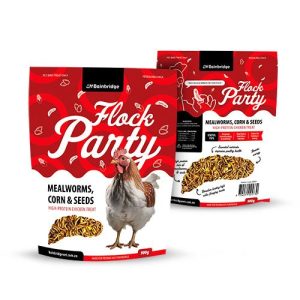 Flock Party - Mealworms, Corn & Seeds (Min order QTY 6)