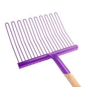Rubber Mat. Fork Metal Wood Handle Purp