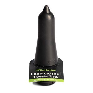 Bainbridge Calf Flow Teat - Threaded Black