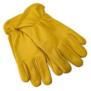 Premium Leather Gloves W Palm Protection - Large