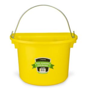 Rail Hanging Feed Bucket 12 Litre - Yellow