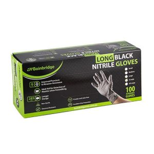 Black Nitrile Gloves – Long - X Large